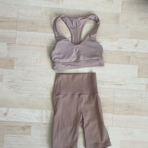 Aerie workout bra & biker short